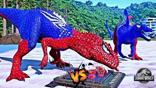 All Big Superhero Dinosaurs Battle in Jurassic Word! Spider-Man, Captain America, Venom, Godzilla by DINO HUNTER 1,664 views 5 months ago 10 minutes, 32 seconds