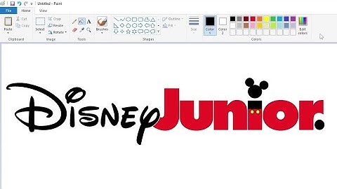 How to draw a variant Disney Junior logo using MS Paint | How to draw on your computer