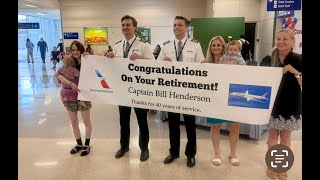 American Airlines Captain Bill Henderson Retirement Flight Arrival Shanghai- DFW August 25, 2025
