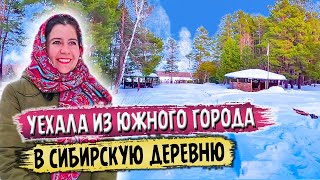 She left the south alone in winter for a remote Siberian village. Siberian winter. Siberian village.