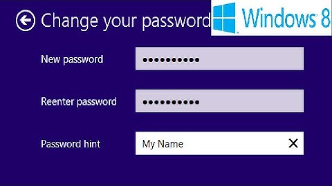 windows 8: how to change your windows 8 and Microsoft account login password.