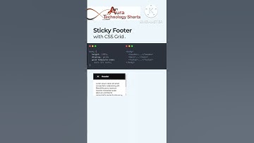 How to Create a Sticky Footer Using CSS Grid #shorts #viralshorts #stickyfooter #cssfooter #csshacks