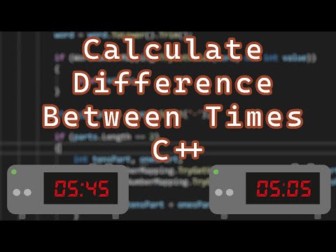 How to Calculate the Difference Between Two Times in C++
