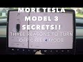 More Tesla Model 3 secrets. Three cool reasons to turn off Creep Mode.