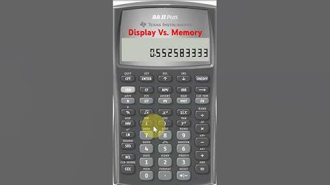 TI BA II Plus - Display Value Vs  Memory mp4 #baiiplus  #tvm #financestudents