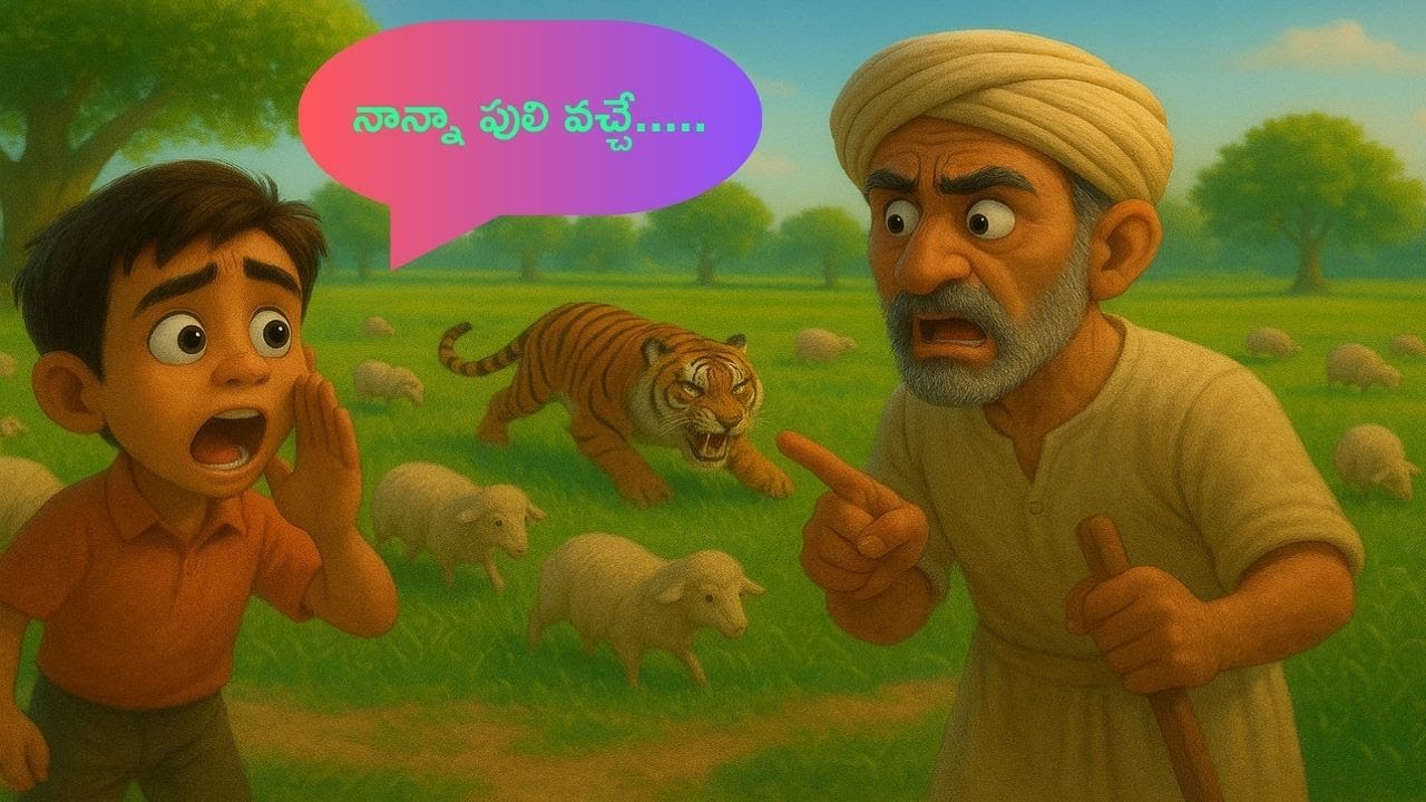 నాన్నా పులి వచ్చే 🐯 || Rangadu Funny Story || Kids Moral Animation ...