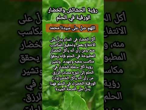 رؤية الخضار والحشائش الورقية في الحلم تفسير ابن سيرين ابن شاهين اللهم صل وسلم على سيدنا محمد قصص