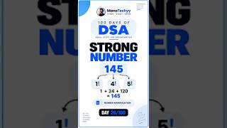 Strong Number in Python | Strong Number Program | Number Logic DSA | Coding Interview | Day 26. #dsa