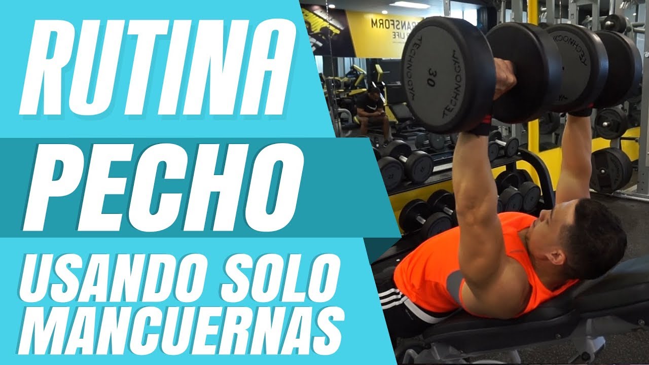 Rutina de Pecho con Mancuernas - YouTube