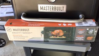 Masterbuilt Gravity Series Charcoal Grill Universal Rotisserie Review How to Install