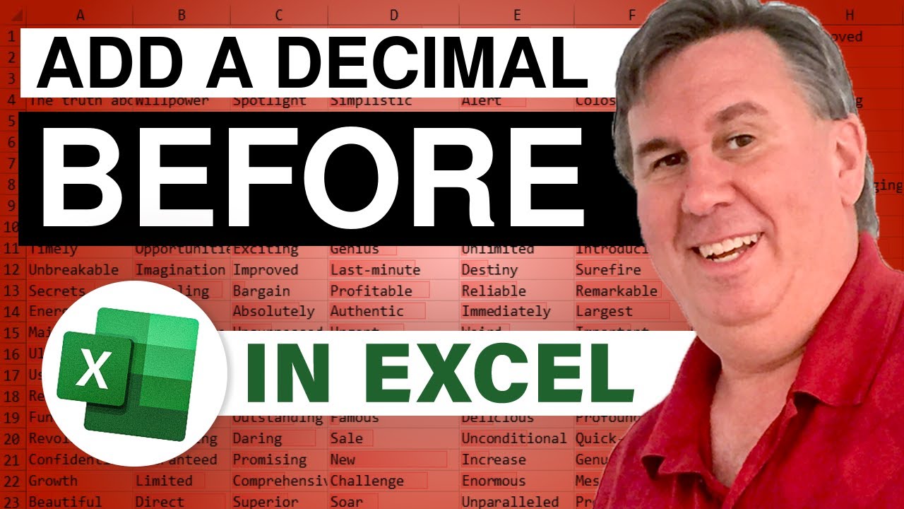 Learn Excel Add A Decimal Before Podcast 1348 YouTube Learn Excel Add A Decimal Before Podcast 1348 YouTube