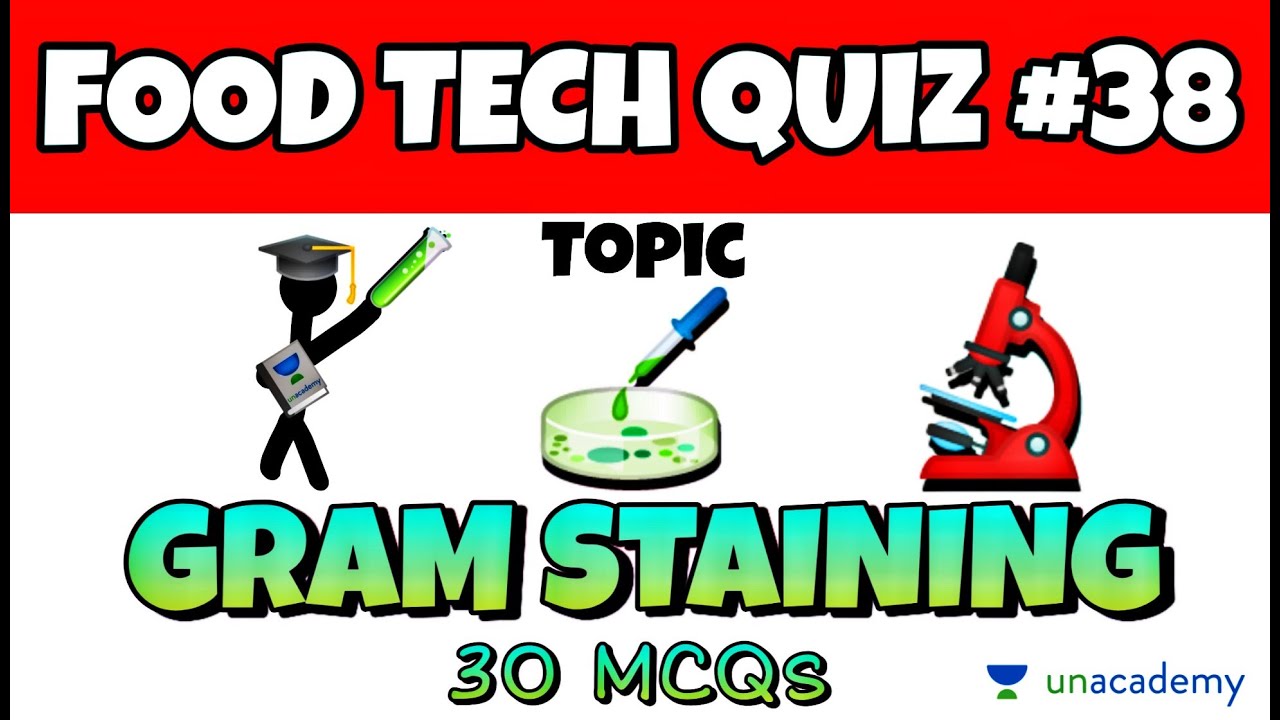 Gram Staining 🧫 - Important MCQs | Food Microbiology MCQs | Food Tech quiz #38 | CFSO & TO | FSO