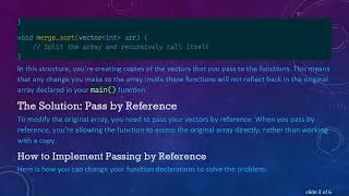 Mastering Merge Sort in C+ + : How to Fix Your Array Modifications