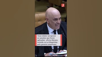 Thumbnail of 'This rapporteur will ignore the sanctions that were applied,' says Moraes, included in the Magni...