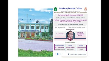 “Effective Documentation for NAAC RAF with Special Reference to Criteria III, IV and V”