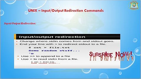 Lesson - 16 : UNIX - Redirection Commands in Unix