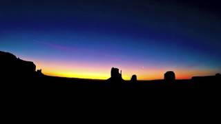 Sunrise in monument valley timelapse