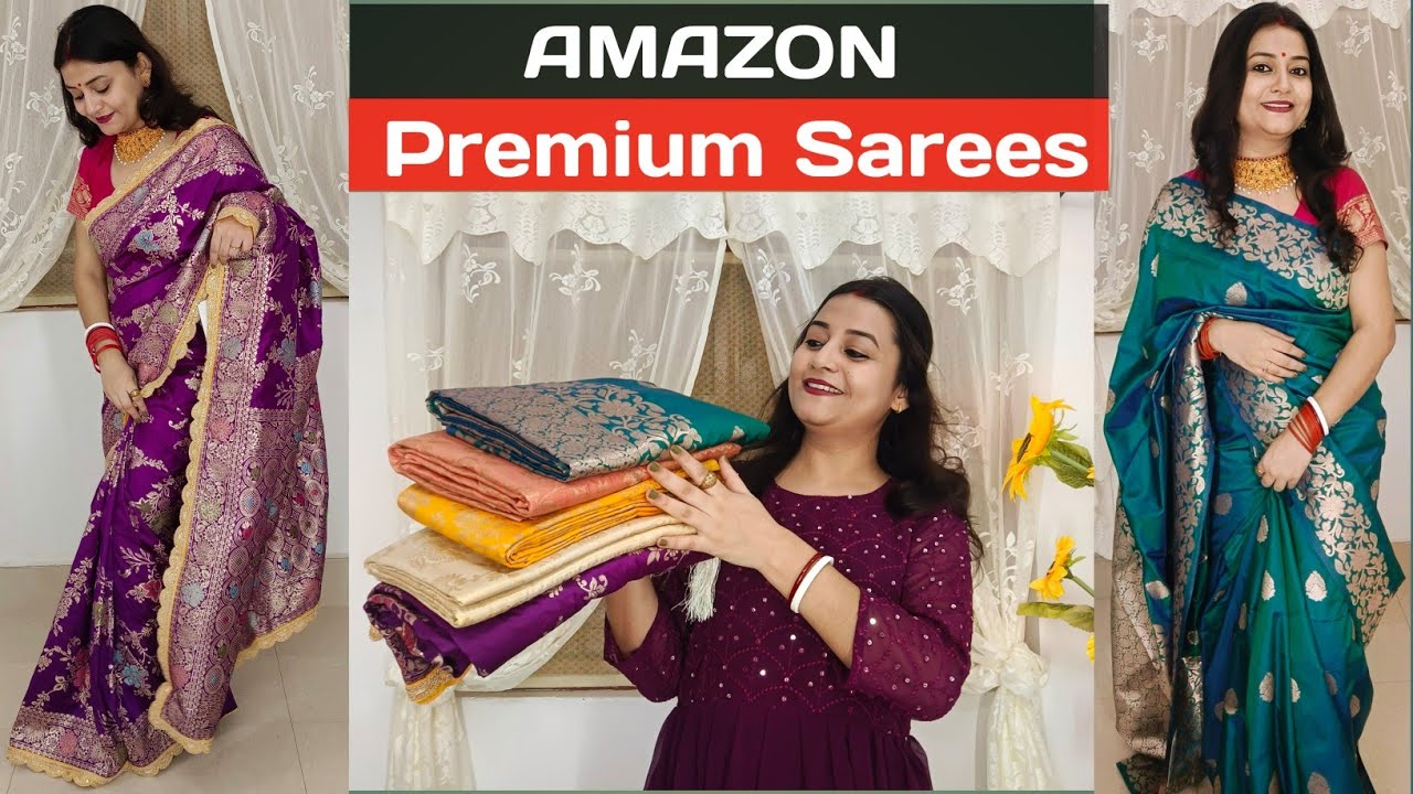 Amazon Festive Wear Saree Haul🥻Teej Special Sarees💕Banarasi Silk Sarees✅Saree Haul 