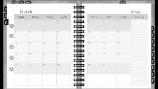 Digital Planner Indesign 2023,Hyperlinks,Daily ,Weekly,Monthly