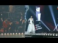 Taehyung reaction to IU speech at AAA 2018
