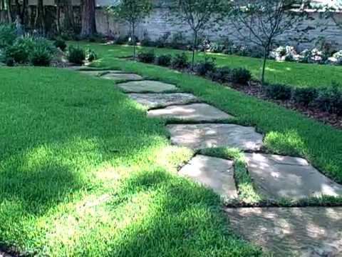 Flagstone Path installed by LarrysGarden.com - YouTube