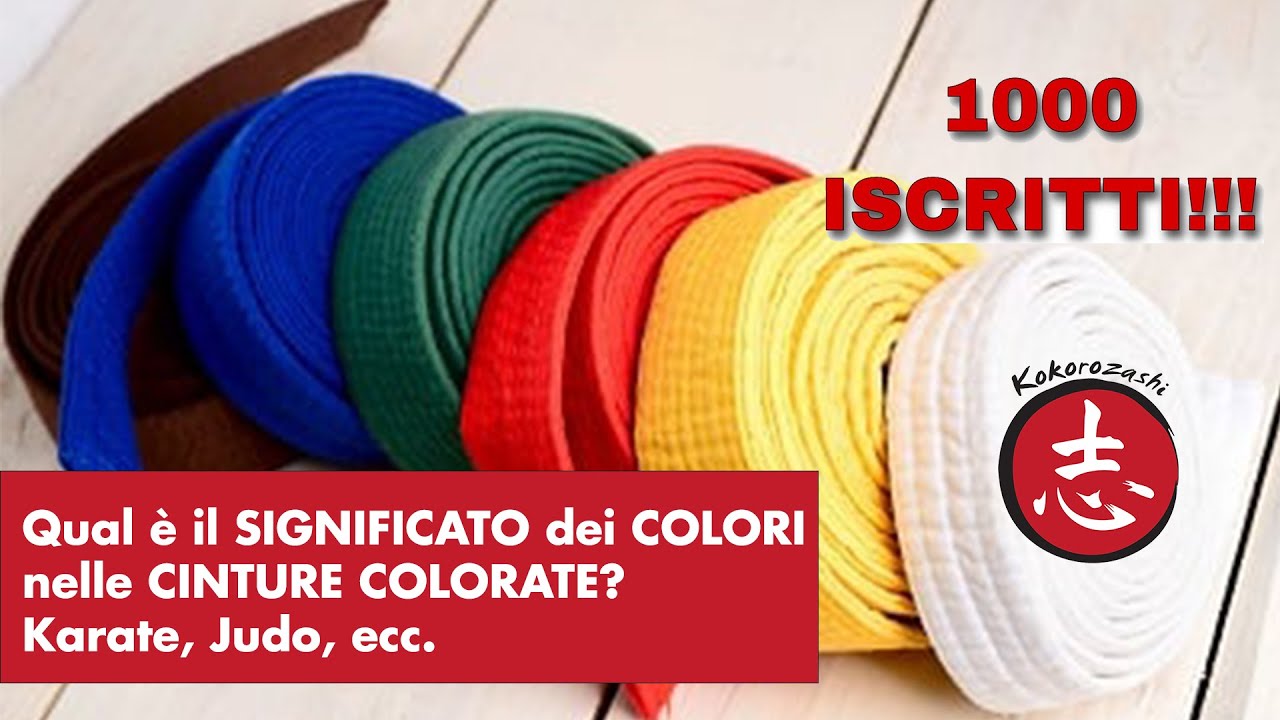 SIGNIFICATO delle CINTURE COLORATE karate, judo Speciale 1000
