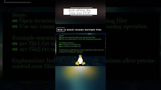 🐧 Linux CLI 🐧 How to batch rename multiple files 🐧 #shorts #KGROSShorts #HowToLinuxCLI