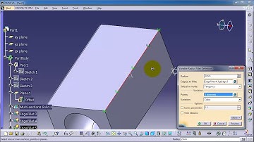 19 CATIA Beginner Tutorial- Variable Radius Fillet