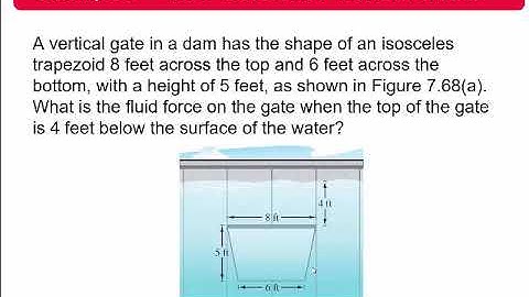 Calculus 2: Applications of Integration - Fluid Pressure and Fluid Force