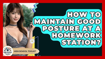 How To Maintain Good Posture At A Homework Station? - High School Toolkit