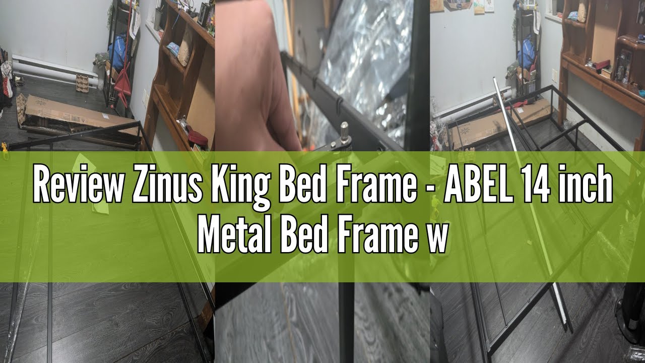 Review Zinus King Bed Frame - ABEL 14 inch Metal Bed Frame with Steel Slat Support, No Box Spring Ne