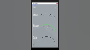 Offset vs Ribbon vs Slab - Rhino Tutorial #design #architecture #3dmodeling #rhino3d