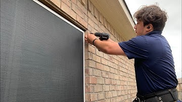 The best way to attach Solar Screen: Screws, Springs, or Velcro. #best #howto #diy