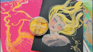 NEW Pot ' Gold paint | Art Journal capers | Mixed Media MerMay  |