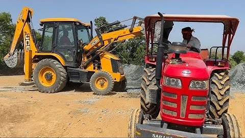 Jcb 3dx Eco Excellence Backhoe Machine Loading Mud In Mahindra and Sonalika Tractor | Jcb Video