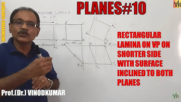 Projection of Planes-10, Plane inclined to both HP and VP by Prof.Vinodkumar