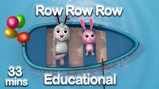 Row Row Row Your Boat + Educational Kids Songs | Baby Songs