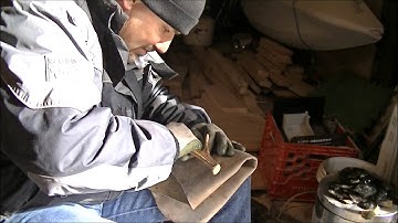 Knapping obsidian, from start to finish, part 3