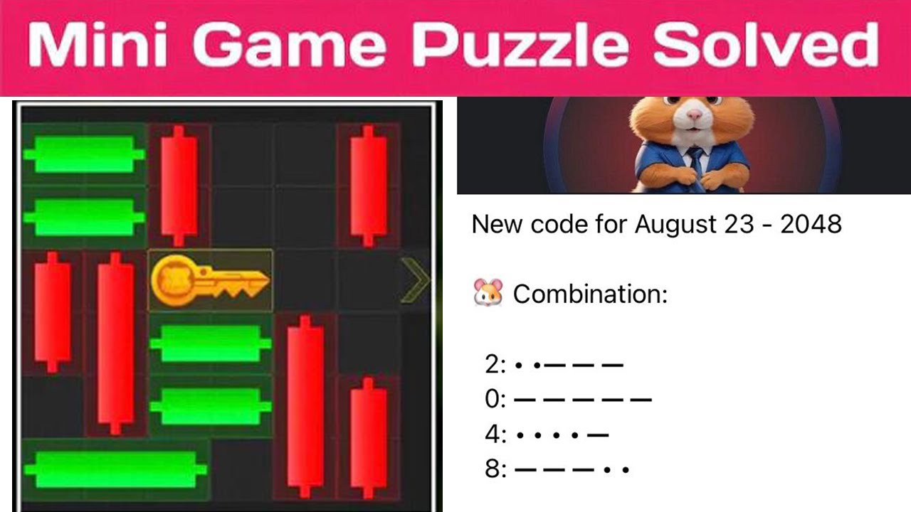 24 August Daily Combo & Cipher Code & Mini Game Hamster Kombat | Daily ...