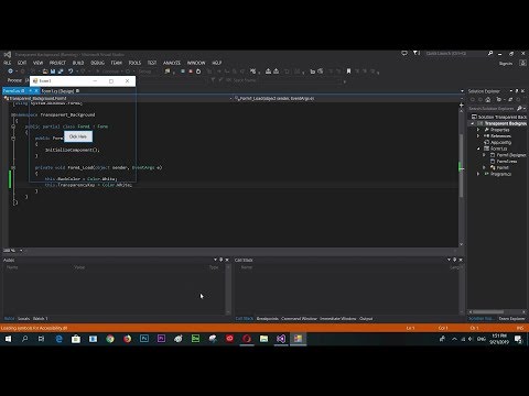 Transparent Form in C# | C# tutorial for beginner