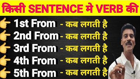 Verb Forms | V1 V2 V3 V4 V5 When does it take | First Form Second Form Third Form | English grammar
