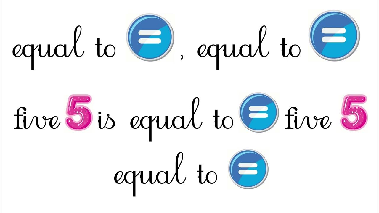 Greater than, less than, equal to song Greater than, less than, equal to song
