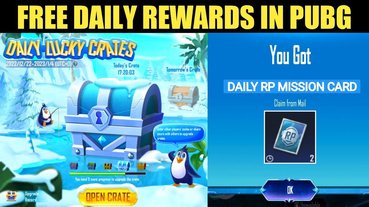 GET FREE UNLIMITED RP MISSION CARDS & SUPPLY COUPON IN PUBG MOBILE😱 || DAILY LUCKY CRATES