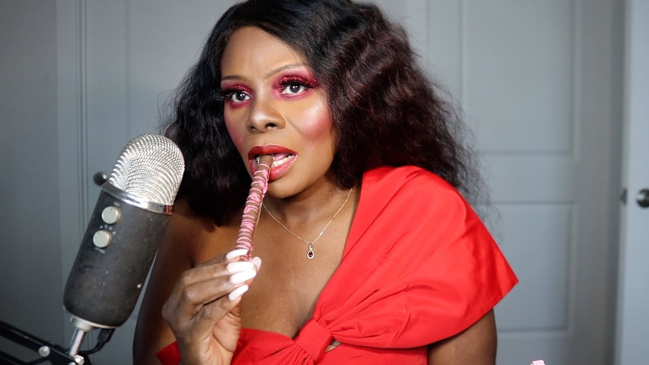 Valentine's Chocolate Covered Pretzel ASMR Eating Sounds YouTube