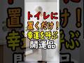 トイレを最強の金運スポットに変える「浄化の儀式」
