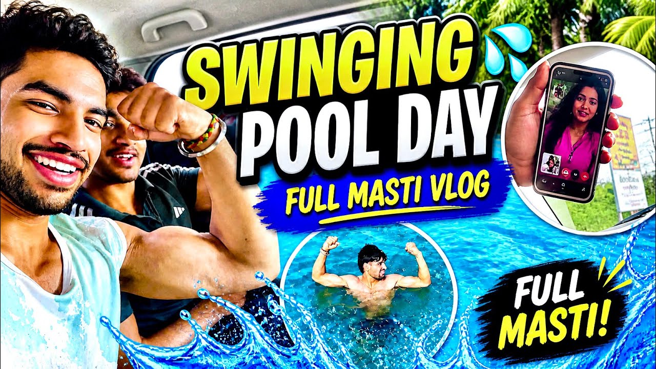 Swigging Pool Swinging pool vlog | Abhi puri #swimming #swimmingpool - YouTube