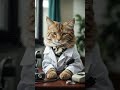 cat photo shoot in nurse uniform #shorts  #cats #shortvideo