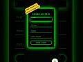 Matrix Style Hacker Login Screen 😈 Green Neon Access Granted! 🔥 #Shorts #video #coding #Neon #FYP