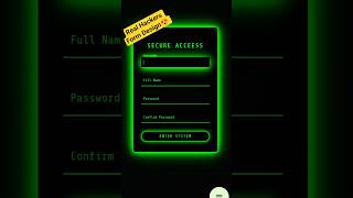 Matrix Style Hacker Login Screen 😈 Green Neon Access Granted! 🔥 #Shorts #video #coding #Neon #FYP