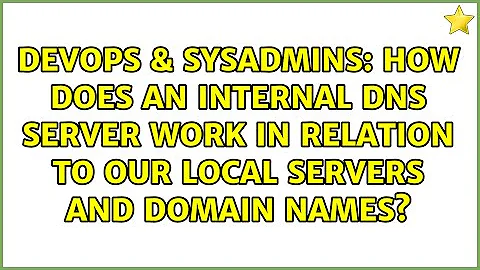 How does an internal DNS server work in relation to our local servers and domain names?